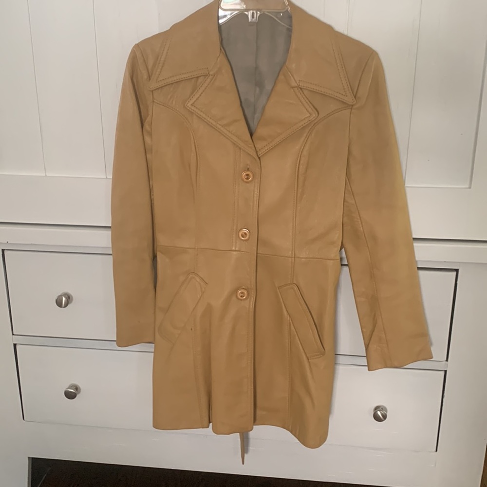 Vintage 1970’s Era Leather Jacket Size Small
